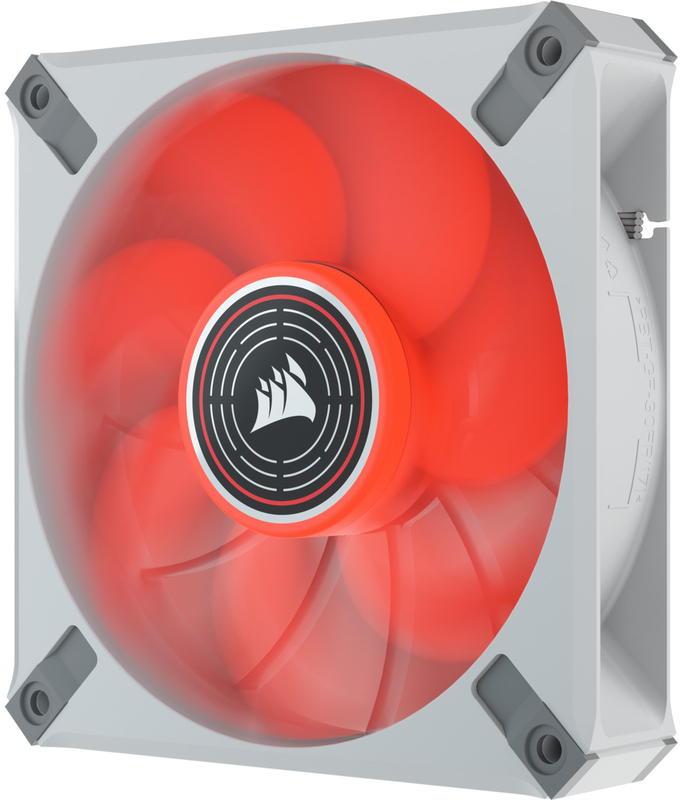 Corsair - Ventoinha Corsair ML120 ELITE LED Red Premium PWM Branca 120mm Magnetic Levitation Fan