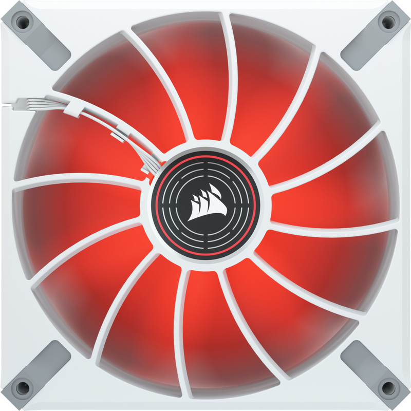 Corsair - Ventoinha Corsair ML140 ELITE LED Red Premium PWM Branca 140mm Magnetic Levitation Fan