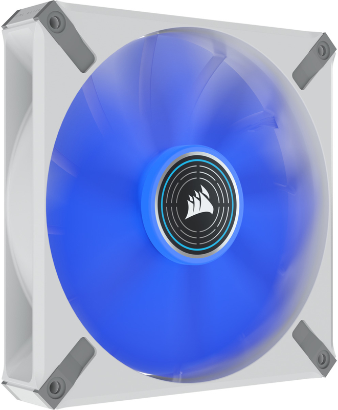 Corsair - Ventoinha Corsair ML140 ELITE LED Blue Premium PWM Branca 140mm Magnetic Levitation Fan