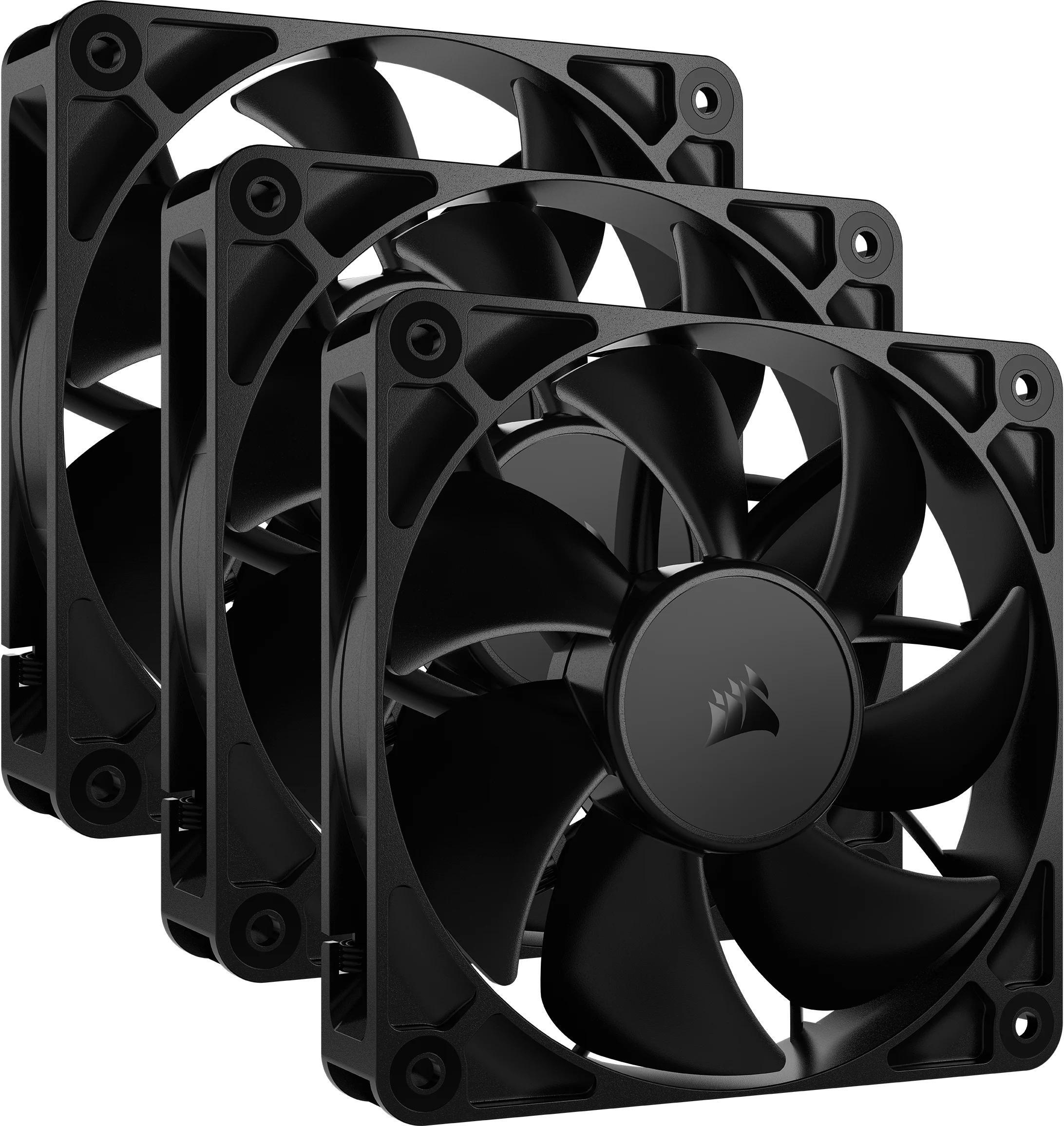 Ventoinha Corsair RS120 PWM Preta 120mm (Pack 3)