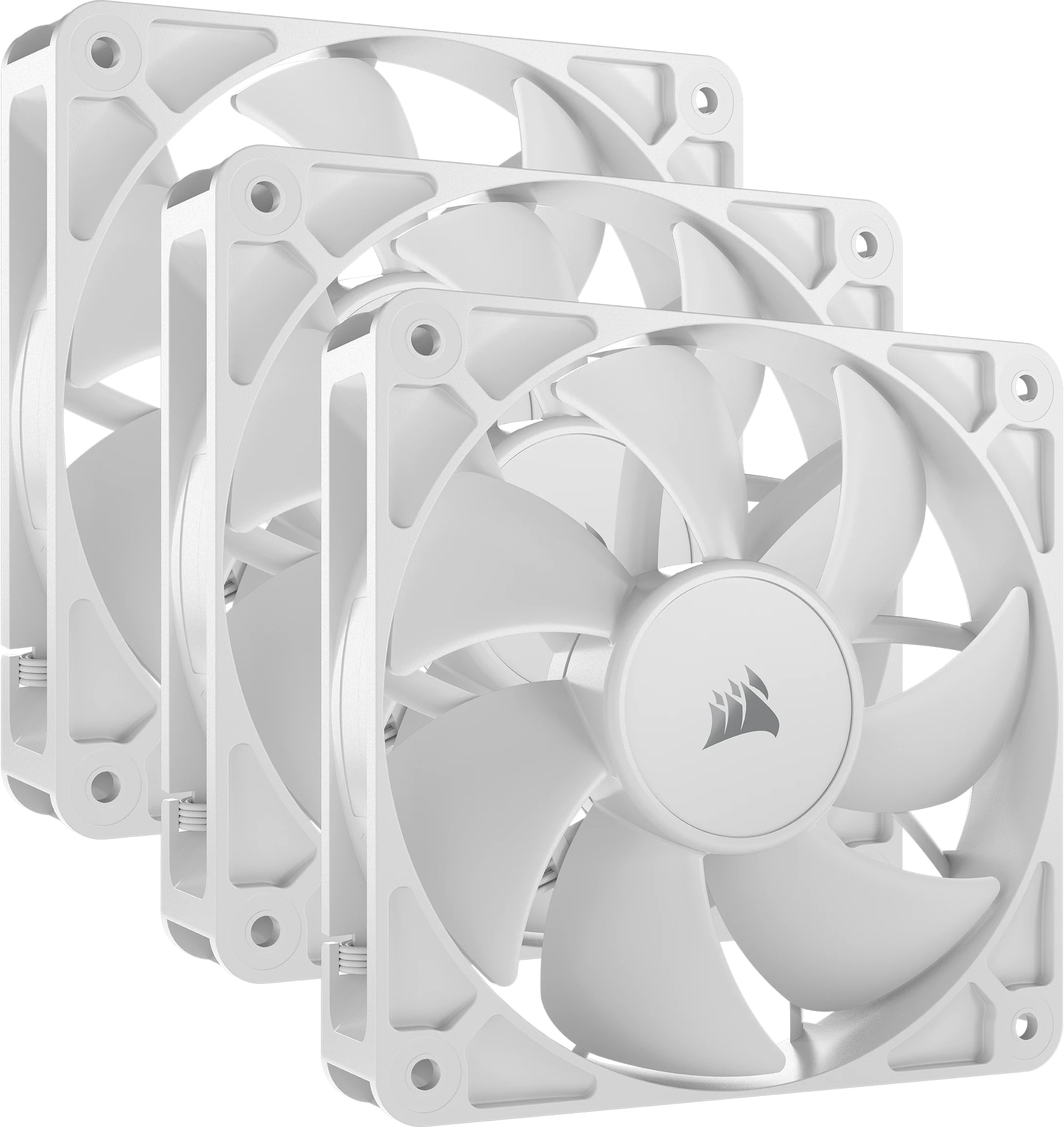 Ventoinha Corsair RS120 PWM Branca 120mm (Pack 3)