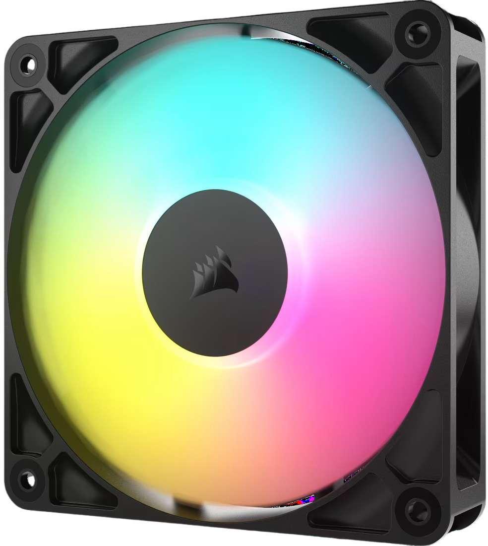 Corsair - Ventoinha Corsair RS120-R ARGB Reverse PWM Preta 120mm (Pack 3)