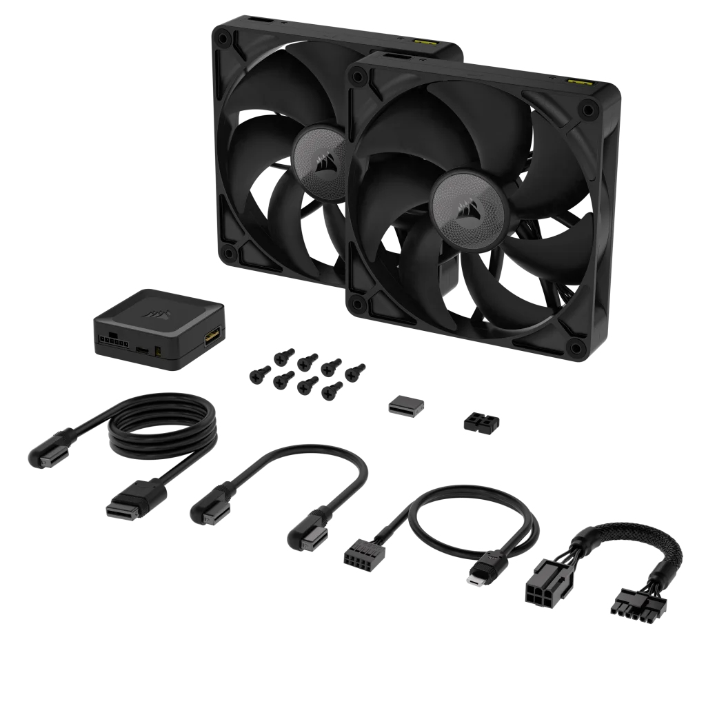 Corsair - Ventoinha Corsair iCUE Link RX140 PWM Preta 140mm (Pack 2)