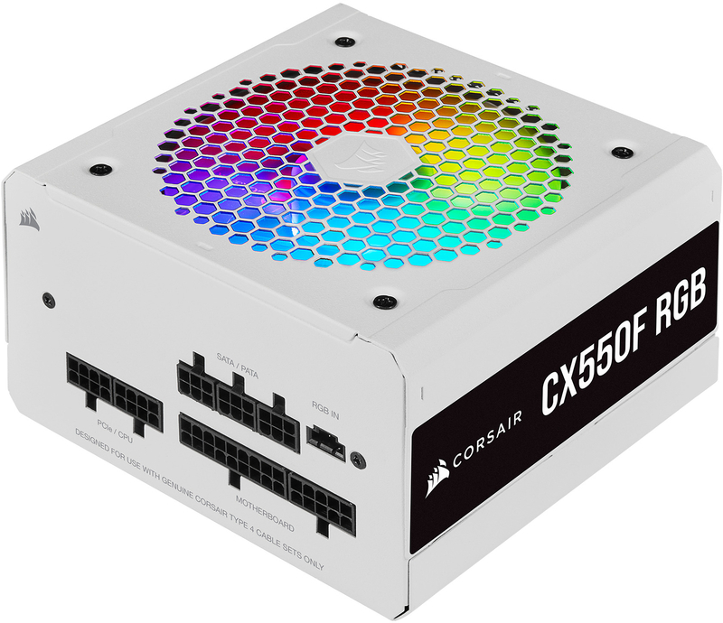 Fonte Corsair CX-550F RGB Branco