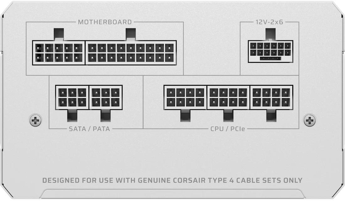 Corsair - Fonte Modular Corsair RMe Series RM850e 850W 80 Plus Cybenetics Gold ATX3.1 - PCIe 5.1 Branca