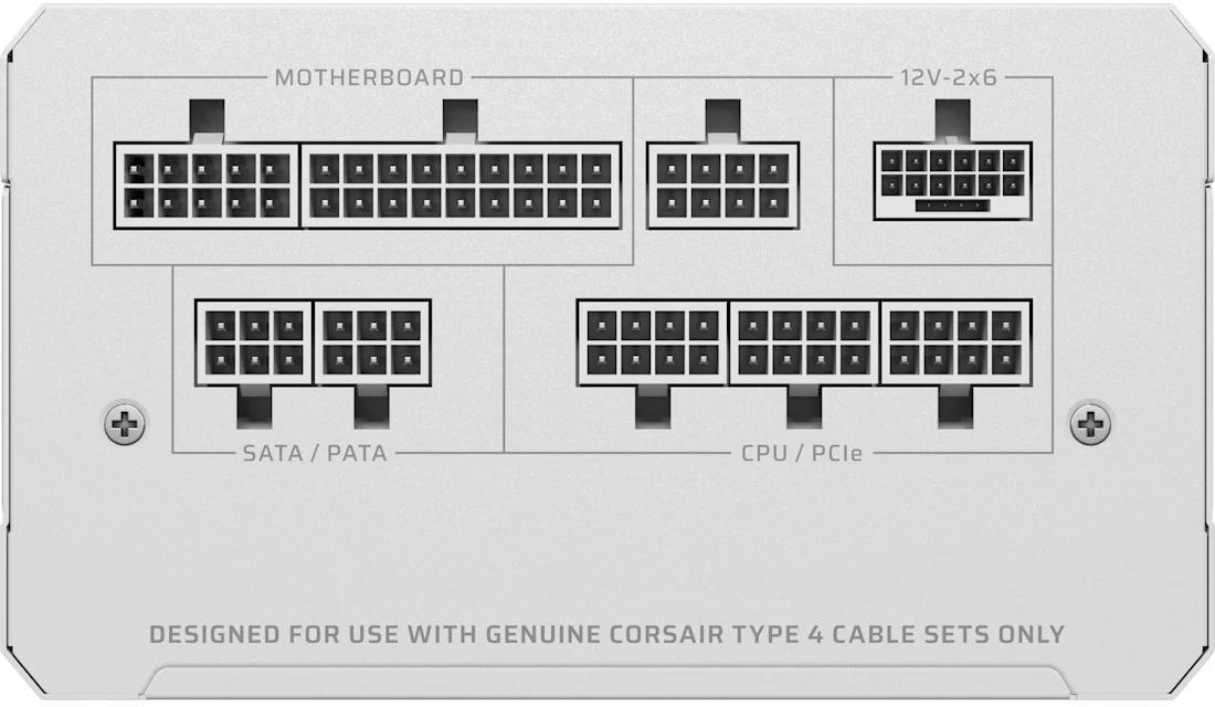 Corsair - Fonte Modular Corsair RMe Series RM1000e 1000W 80 Plus Cybenetics Gold ATX3.1 - PCIe 5.1 Branca