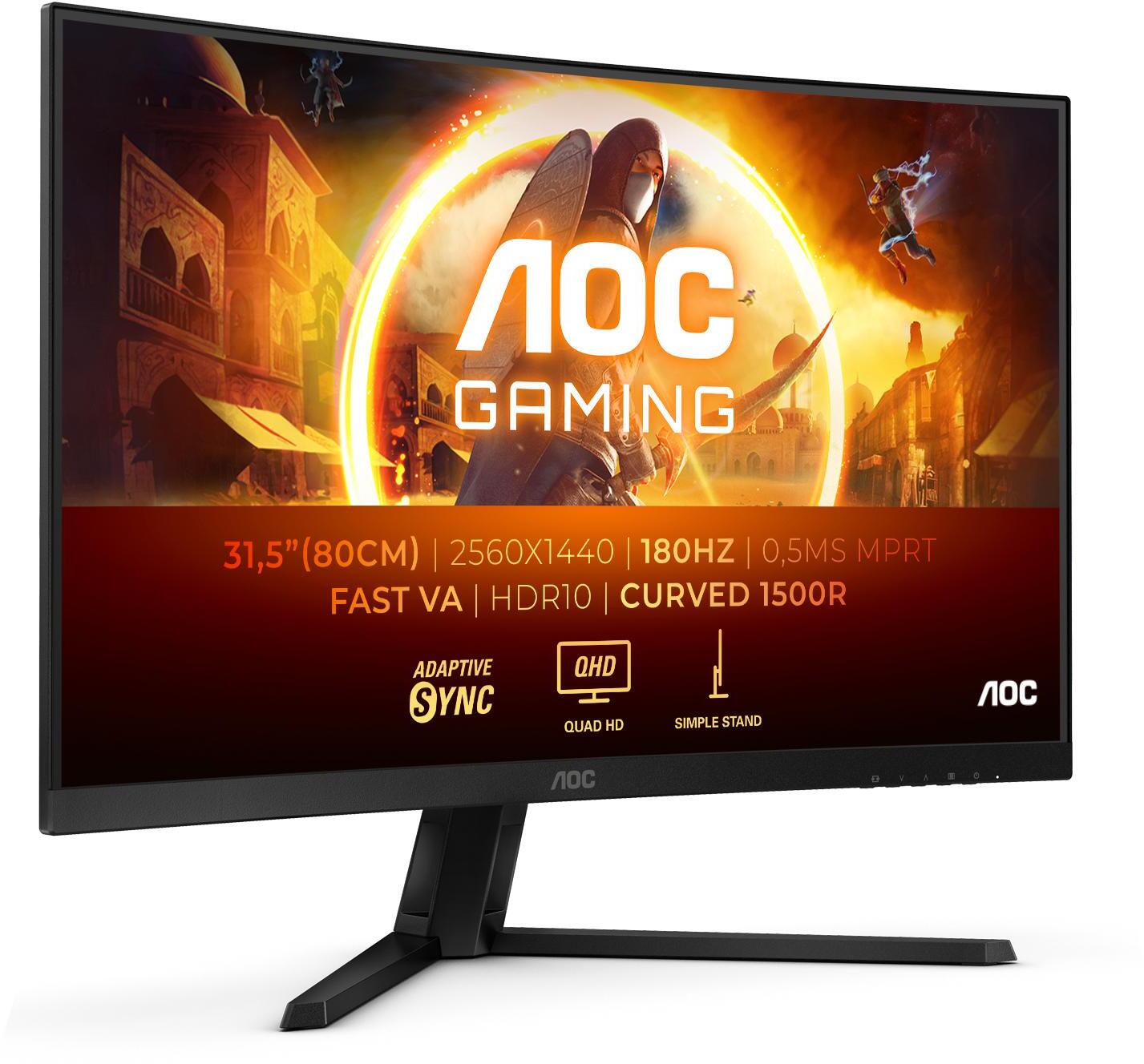 AOC - Monitor Curvo AOC Gaming 32" CQ32G4VE Fast VA QHD 180Hz 0.5ms Adaptive Sync