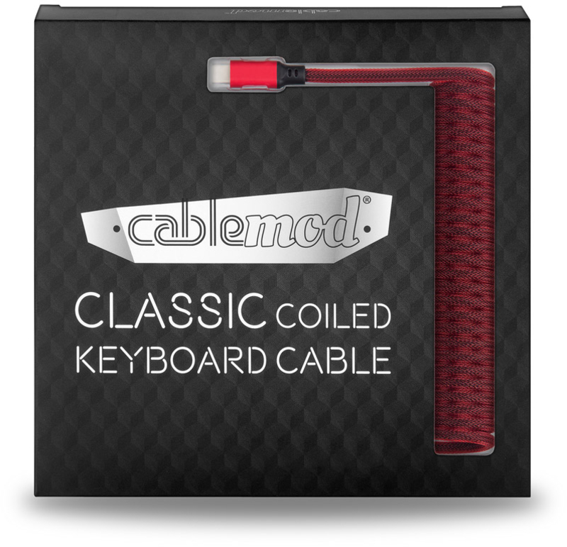 CableMod - Cabo Coiled CableMod Classic para Teclado USB A - USB Type C, 150cm - Republic Red