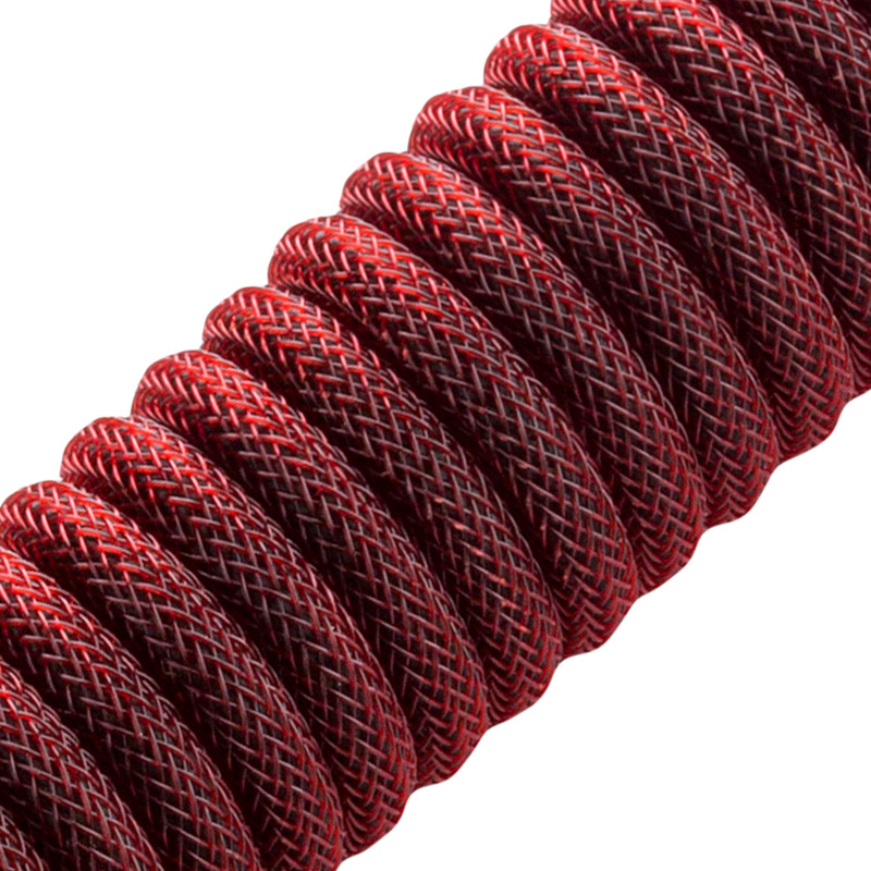 CableMod - Cabo Coiled CableMod Pro para Teclado USB A - USB Type C, 150cm - Republic Red