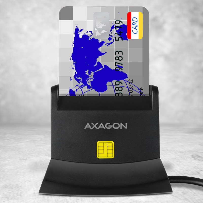 AXAGON - Leitor cartão cidadão/Smart CardSD/microSD/SIM AXAGON CRE-SM2 - USB 2.0