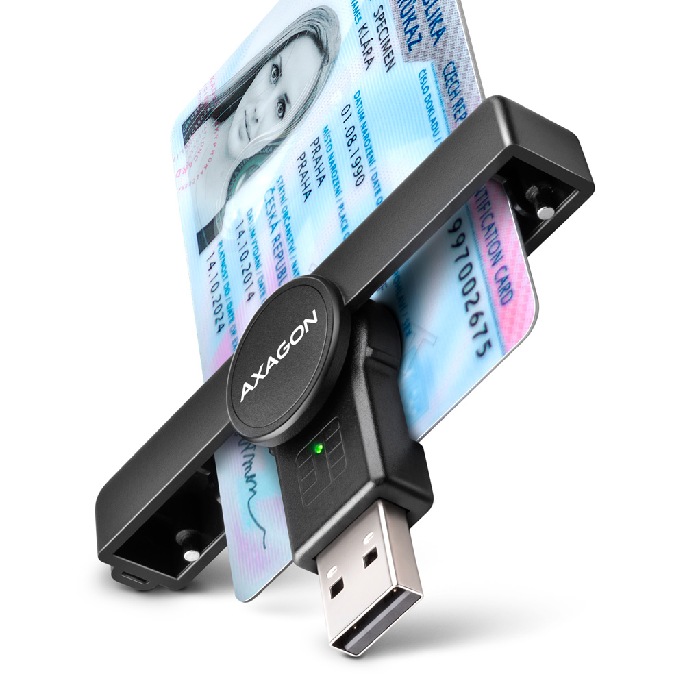 AXAGON - Leitor cartão cidadão PoketReader CRE-SMPA USB 2.0