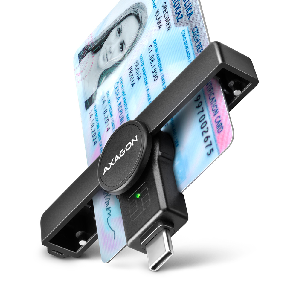 AXAGON - Leitor cartão cidadão PoketReader CRE-SMPC USB-C