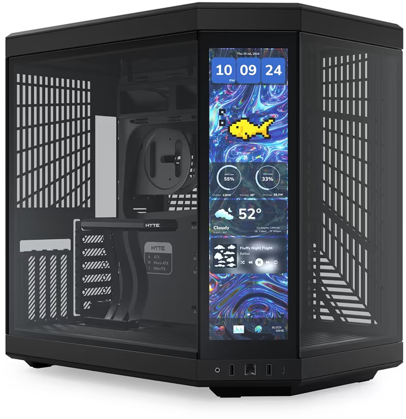 Hyte - Caixa ATX Hyte Y70 Touch Infinite Vidro Temperado Preto