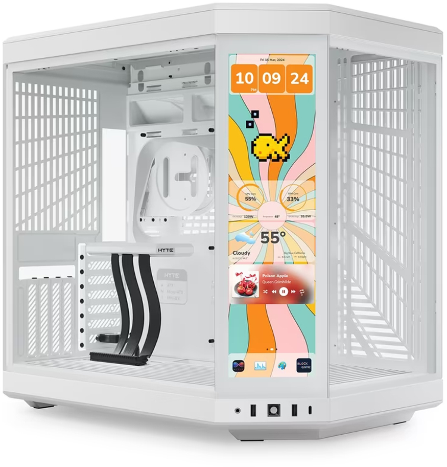 Hyte - Caixa ATX Hyte Y70 Touch Infinite Vidro Temperado Branco