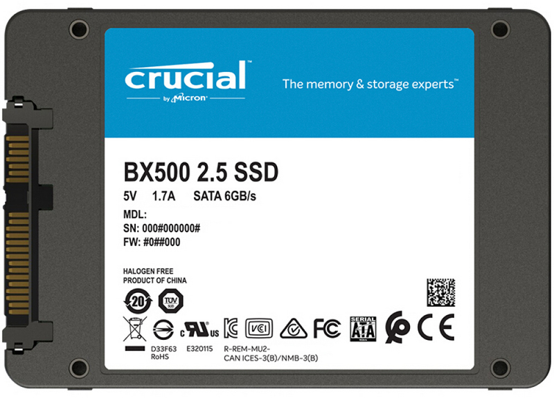 Crucial - Disco SSD Crucial BX500 120GB 3D TLC SATA III