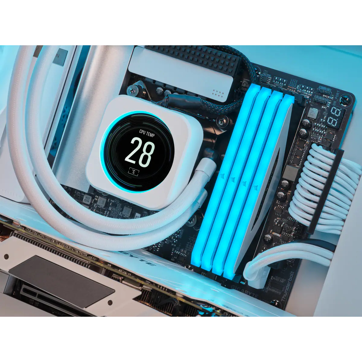 Corsair - Upgrade Kit Water Cooler CPU Corsair Display LCD iCUE ELITE Branco