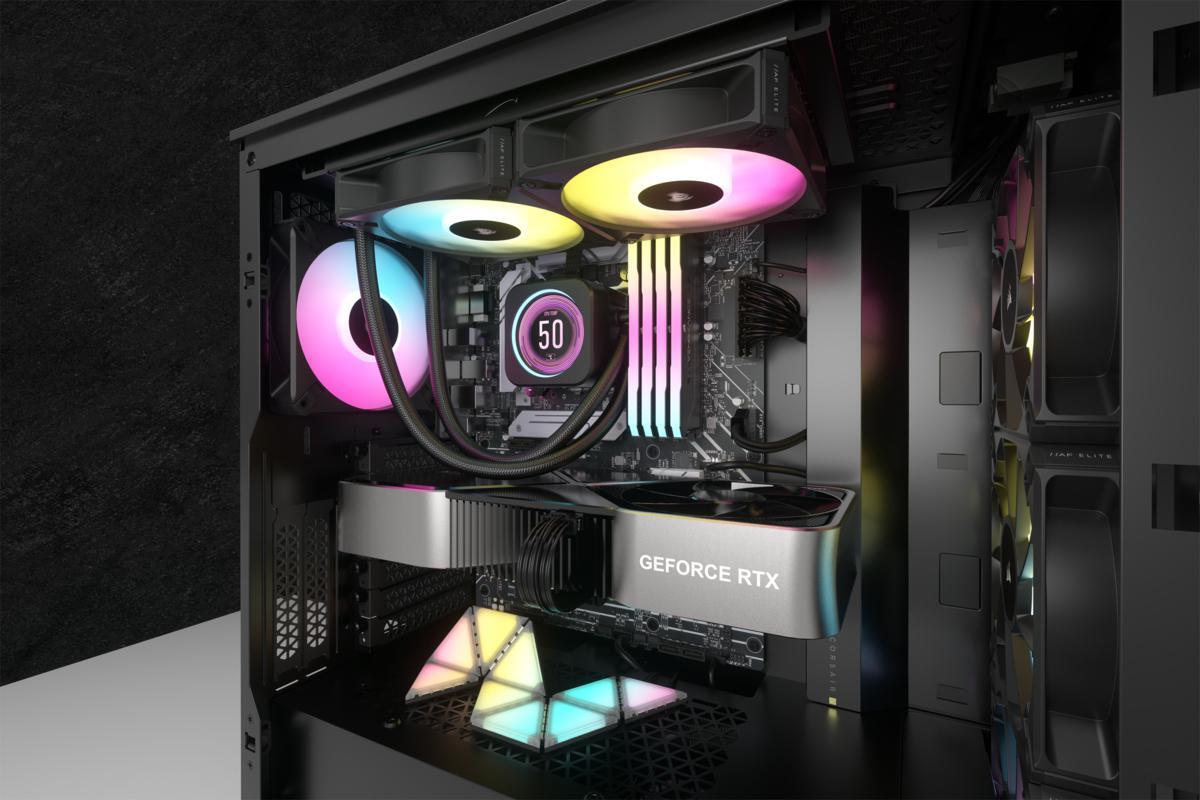  - ** B Grade ** Water Cooler CPU Corsair iCUE H100i Elite XT LCD Display 240mm