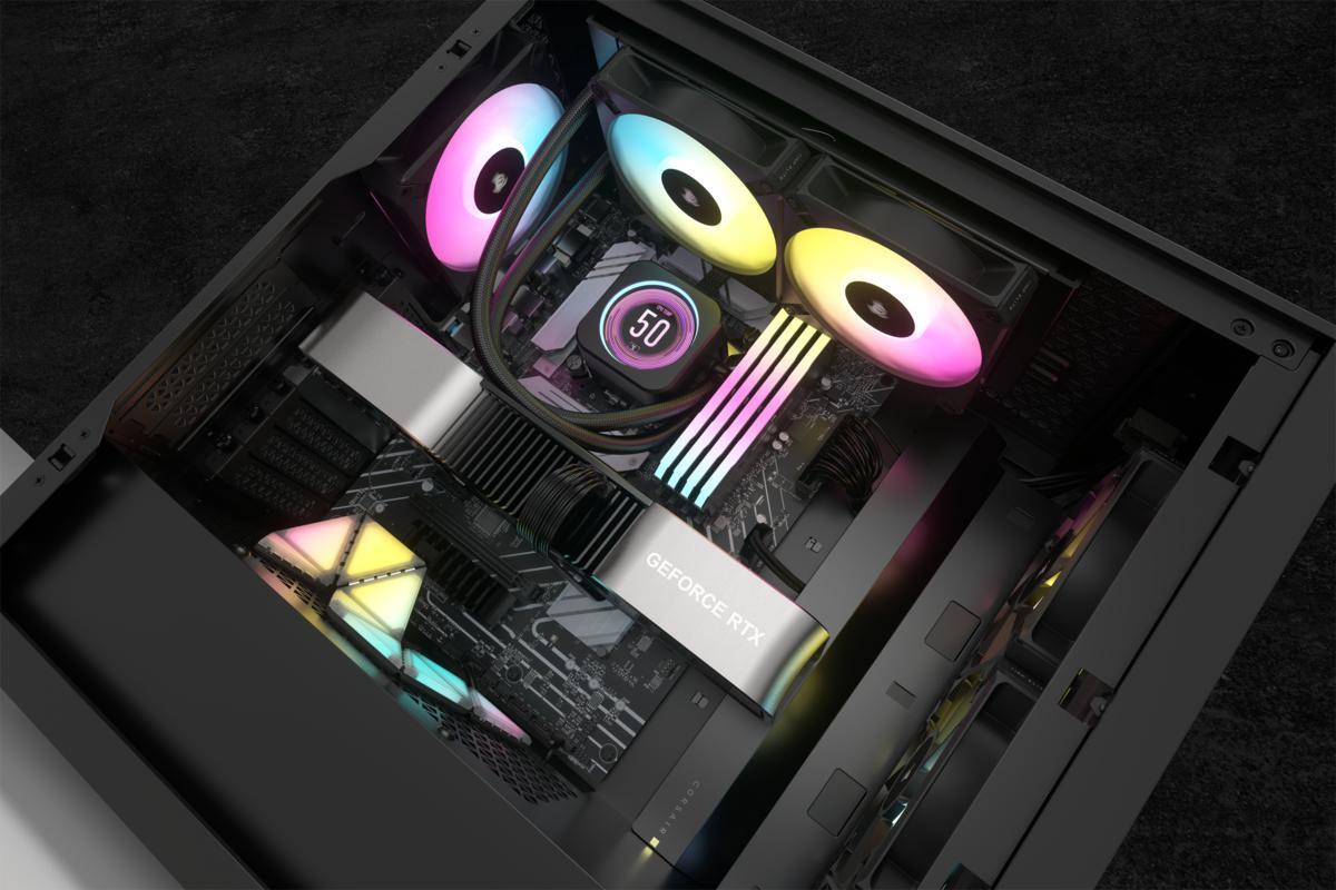  - ** B Grade ** Water Cooler CPU Corsair iCUE H100i Elite XT LCD Display 240mm