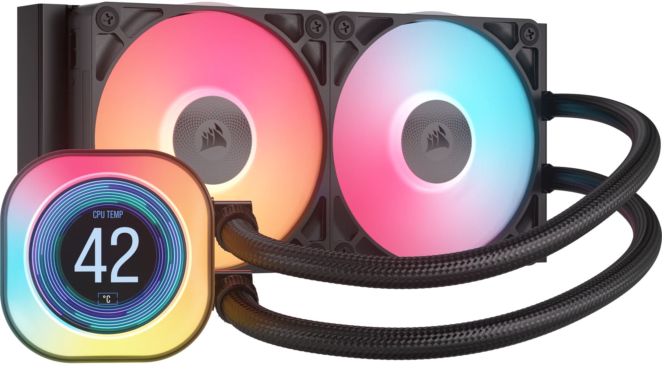 Corsair - Water Cooler CPU Corsair iCUE LINK TITAN 240 RX RGB LCD 240mm Preto