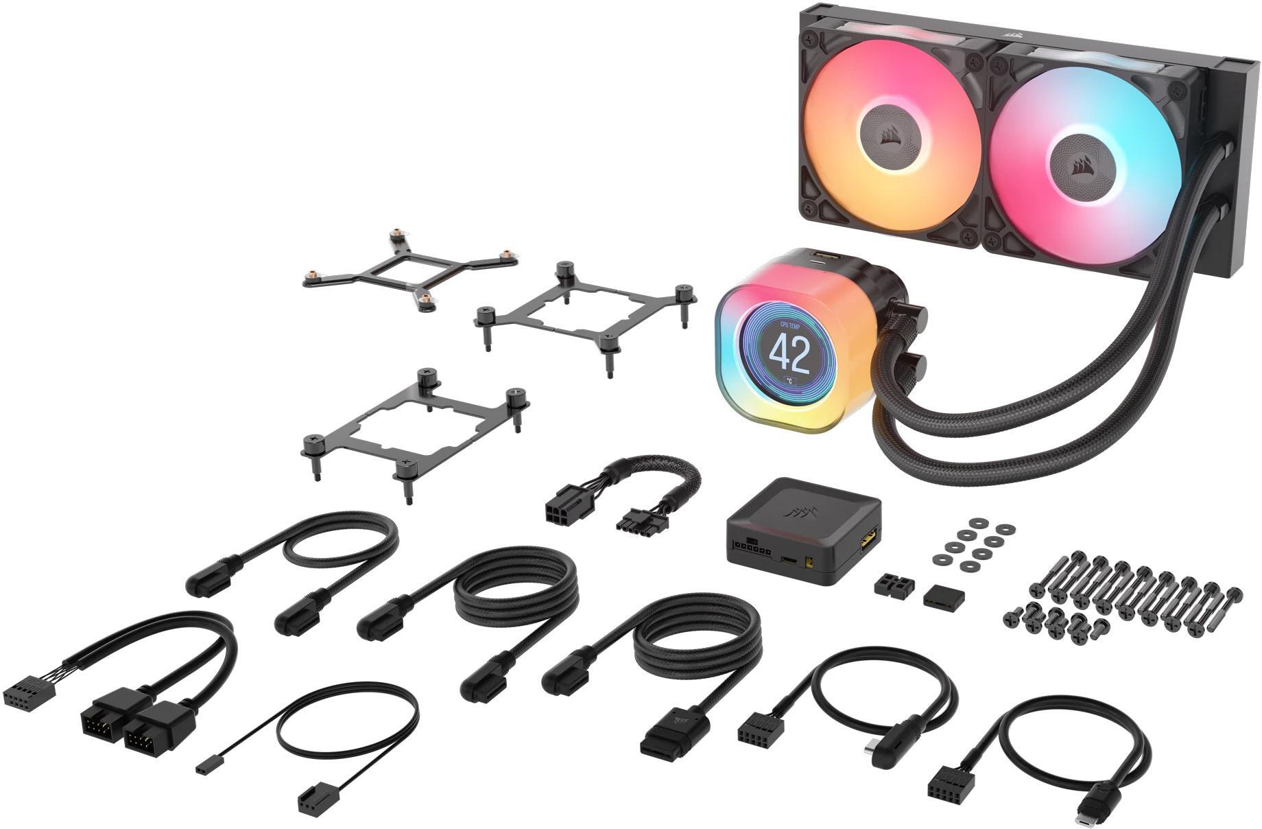Corsair - Water Cooler CPU Corsair iCUE LINK TITAN 240 RX RGB LCD 240mm Preto