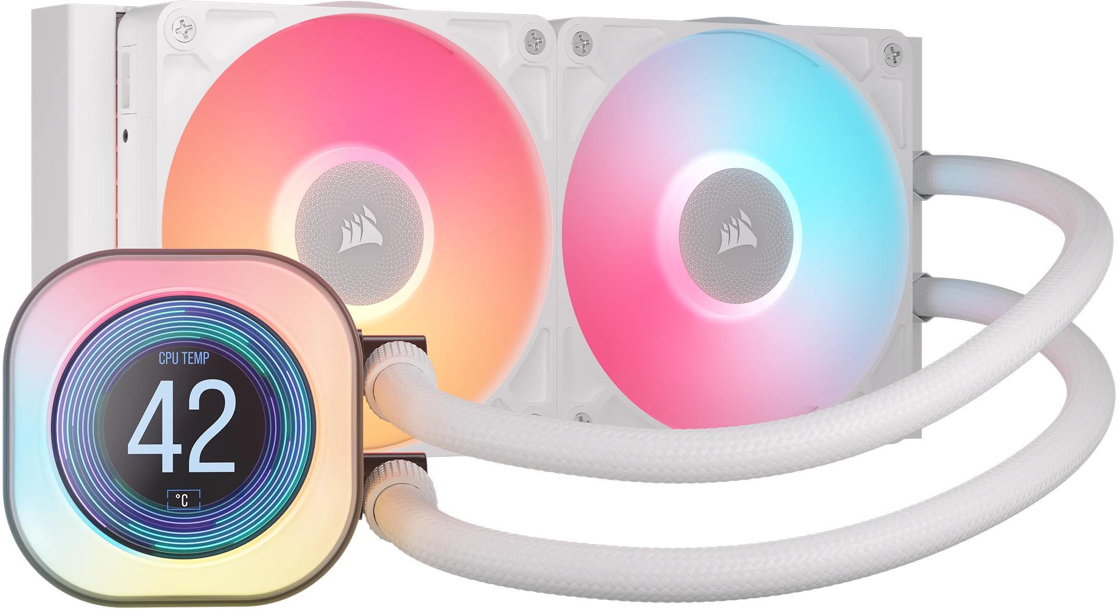 Corsair - Water Cooler CPU Corsair iCUE LINK TITAN 240 RX RGB LCD 240mm Branco