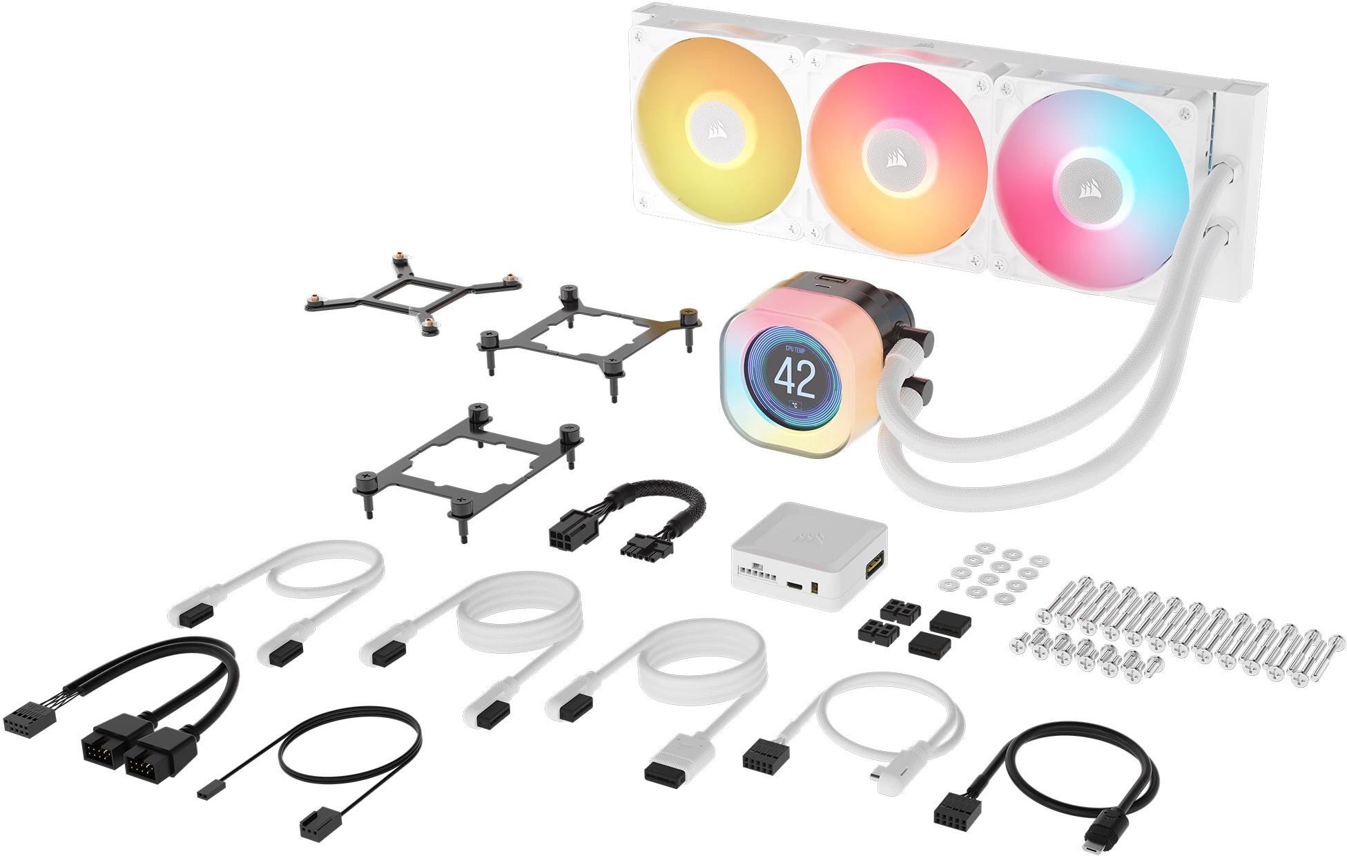 Corsair - Water Cooler CPU Corsair iCUE LINK TITAN 360 RX RGB LCD 360mm Branco