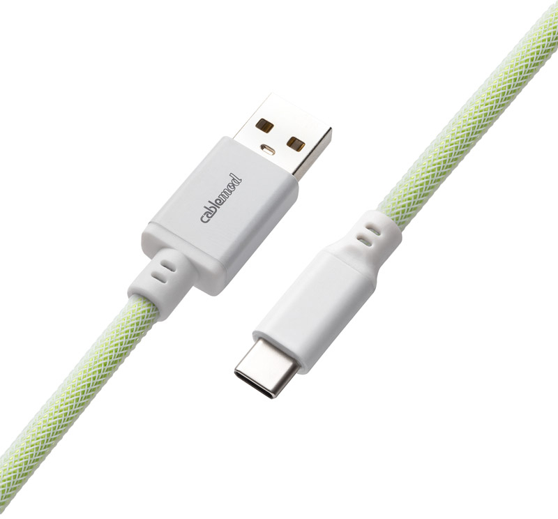 CableMod - Cabo Coiled CableMod Classic para Teclado USB A - USB Type C, 150cm - Lime Sorbet