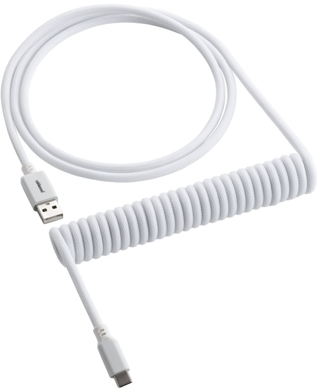 Cabo Coiled CableMod Classic para Teclado USB A - USB Type C, 150cm - Glacier White