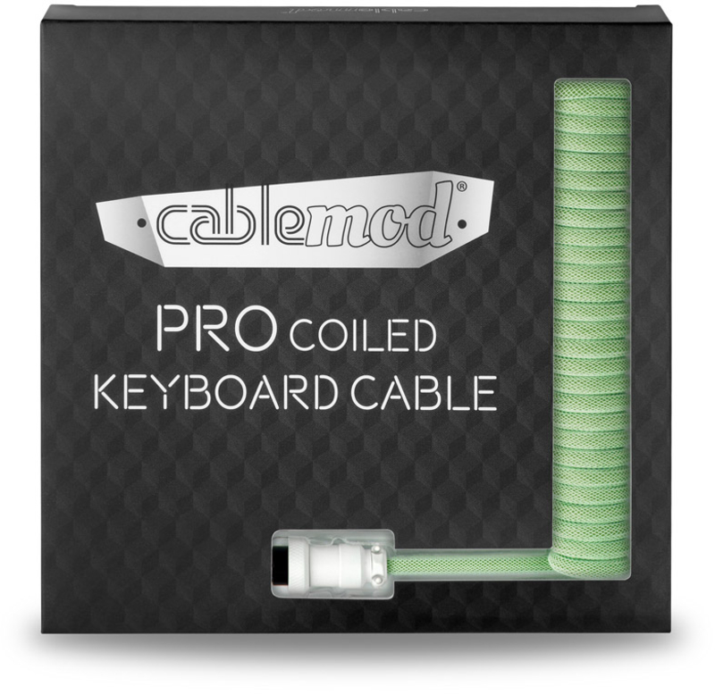 CableMod - Cabo Coiled CableMod Pro para Teclado USB A - USB Type C, 150cm - Lime Sorbet