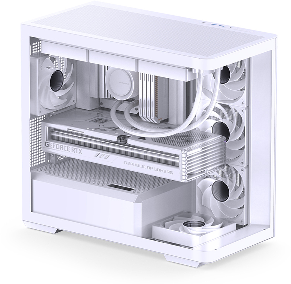 Jonsbo - Caixa Micro-ATX Jonsbo D300 Vidro Temperado Branco