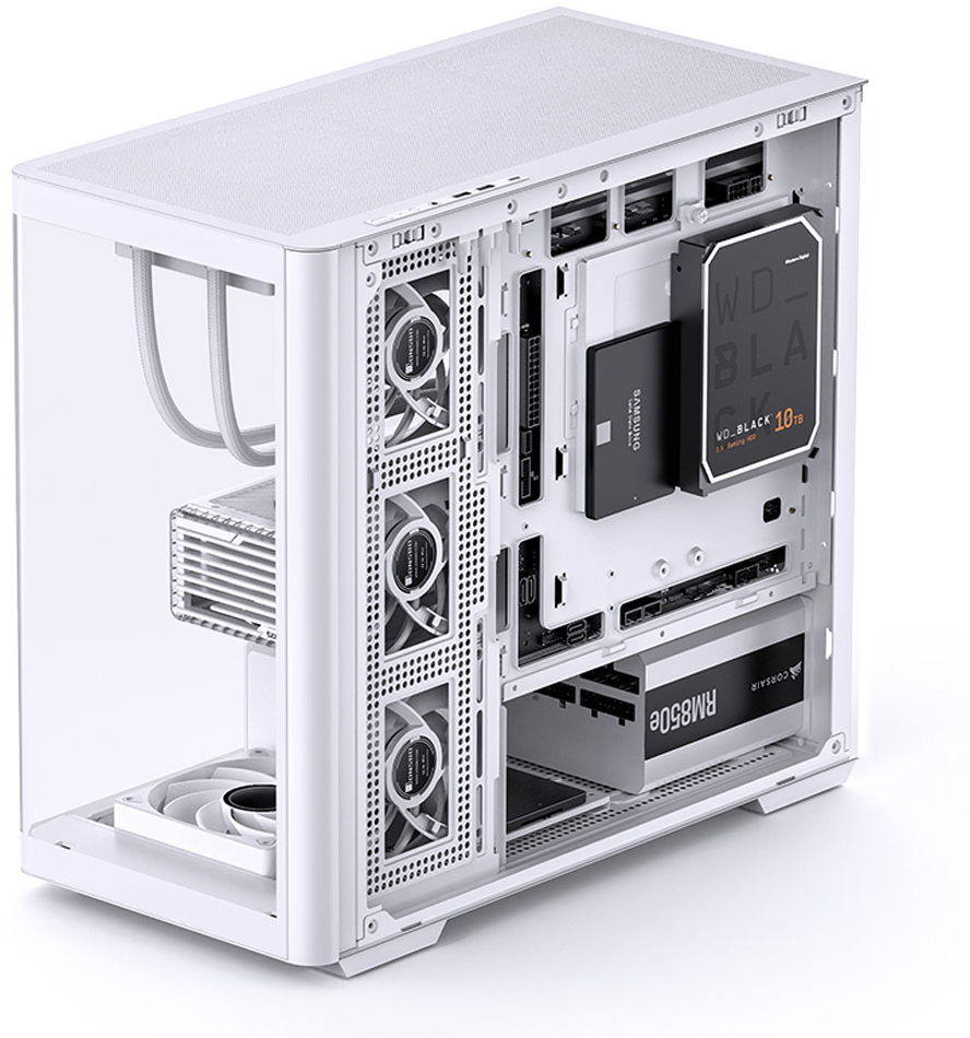 Jonsbo - Caixa Micro-ATX Jonsbo D300 Vidro Temperado Branco