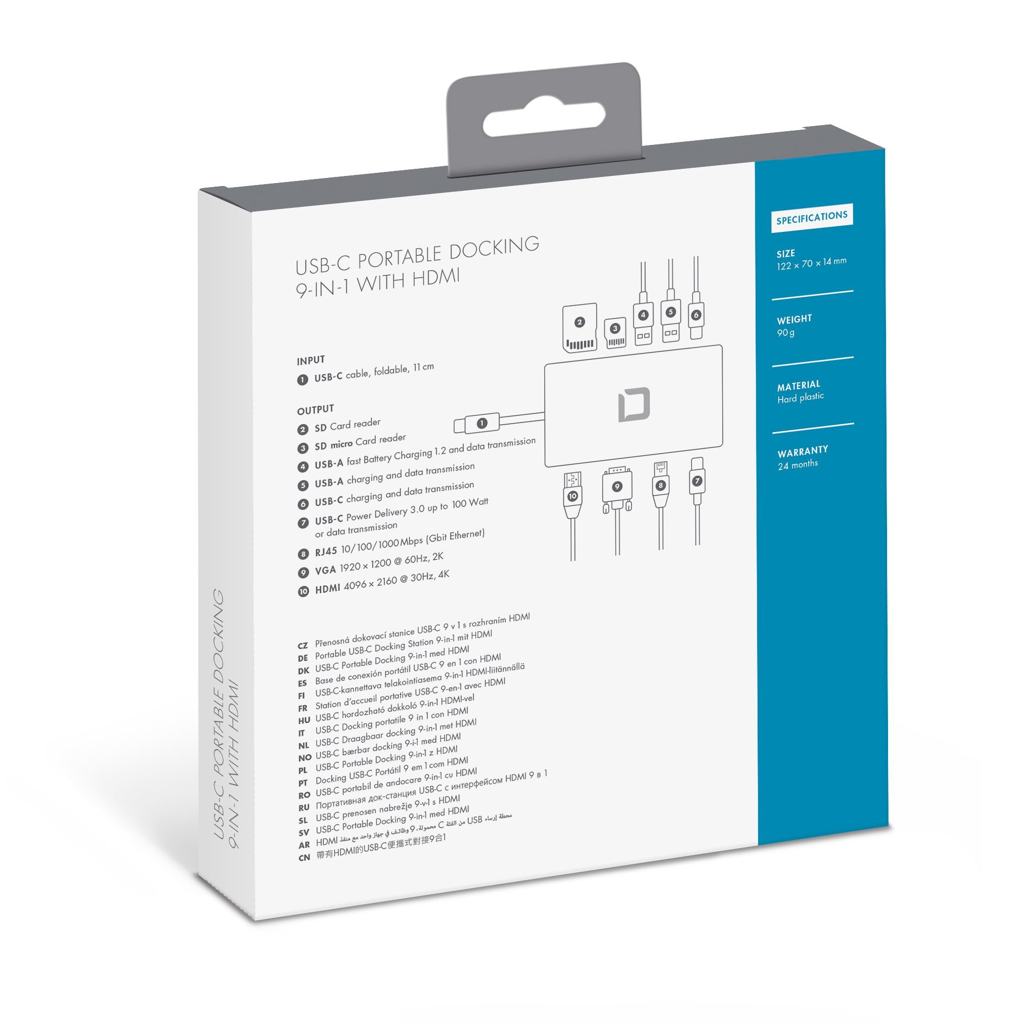 Dicota - Docking Station DICOTA USB-C Portable 9-in-1