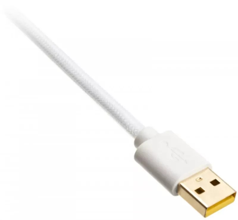 Ducky - Cabo Coiled Ducky Pure White V2, Type A - Type C USB 1.8m