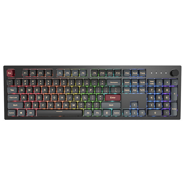 Teclado Montech Darkness Full-Size ,Hot-swappable, GateronG Pro 2.0 Red Switch, RGB, PBT - Mecânico (PT)