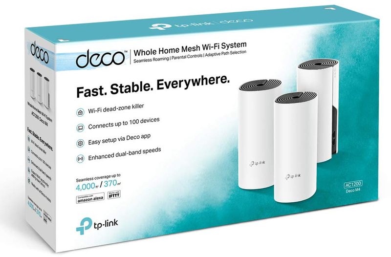 TP-Link - Sistema Mesh TP-Link Deco M4 AC1200 Whole-Home Wi-Fi Mesh System (Pack 3)