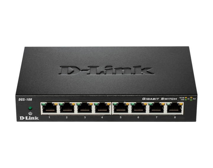 Switch D-Link DGS-108 8 Portas Gigabit Unmanaged