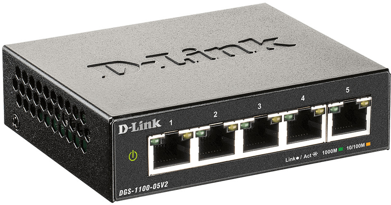 D-Link - Switch D-Link DGS-1100-05V2 EasySmart 5 Portas Gigabit