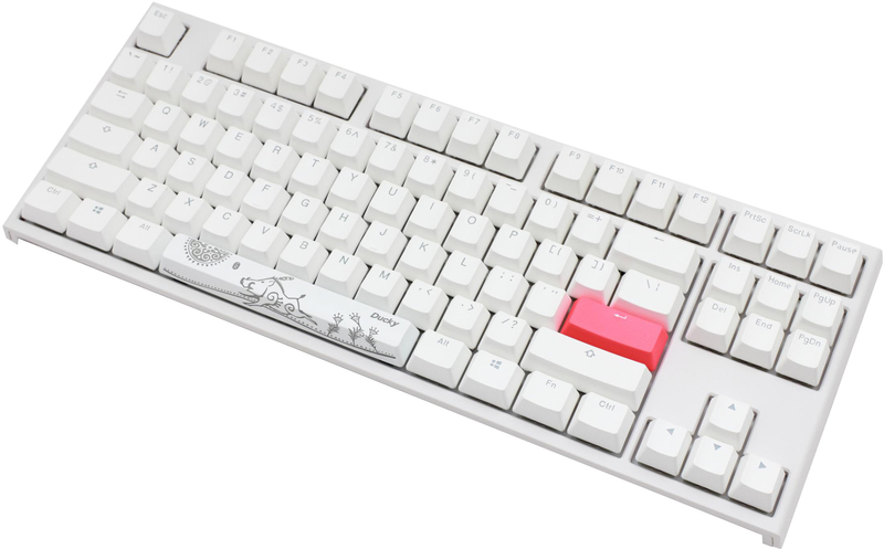 Teclado Ducky One 2 Tkl Pure White Mx Red Rgb Abs Mecanico Es