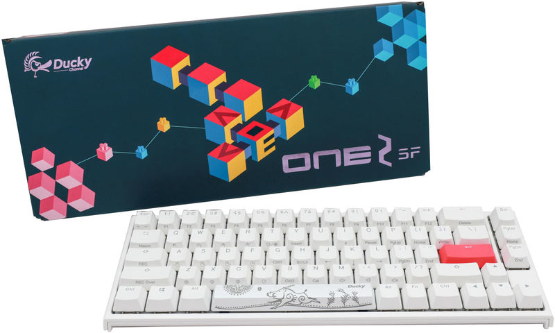 Teclado Ducky ONE 2 SF 65% Pure White MX Red RGB, ABS - Mecânico (ES)