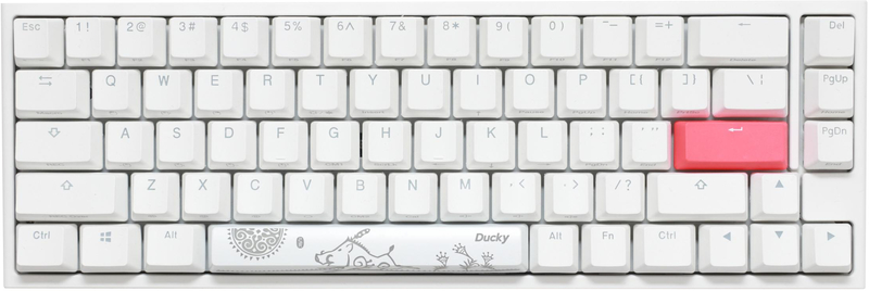 Teclado Ducky One 2 Sf 65 Pure White Mx Silent Red Rgb Abs Mecanico Pt
