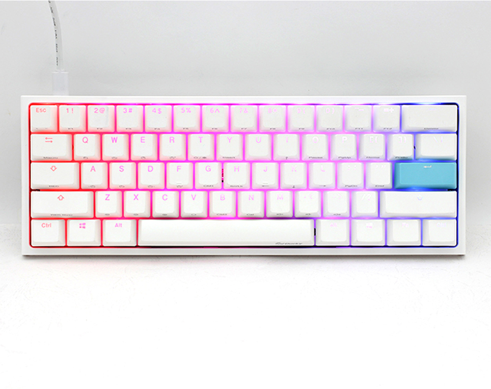 Ducky - Teclado Mecânico Ducky ONE 2 Pro 60% RGB Pure White MX Blue (PT)