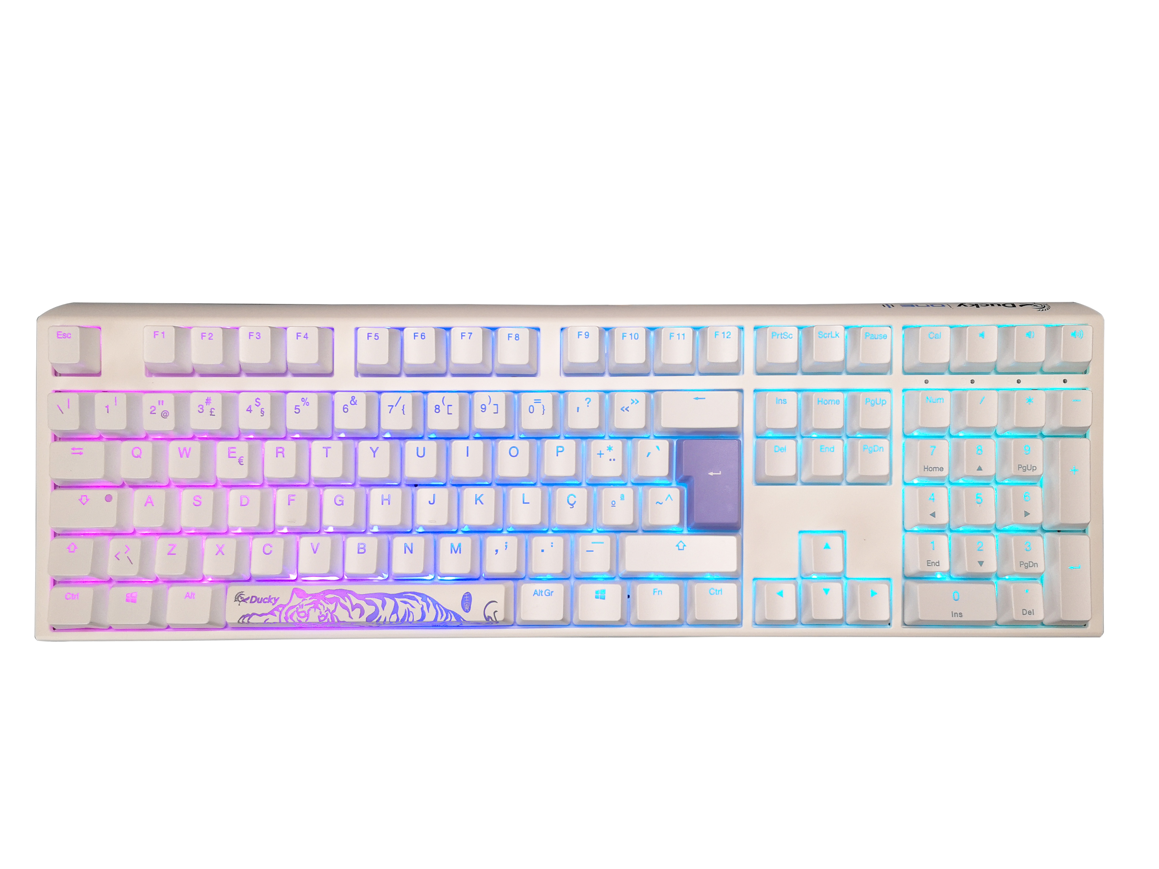 Teclado Ducky ONE 3 Classic Full-Size Pure White, Hot-swappable, MX-Brown, RGB, PBT - Mecânico (PT)