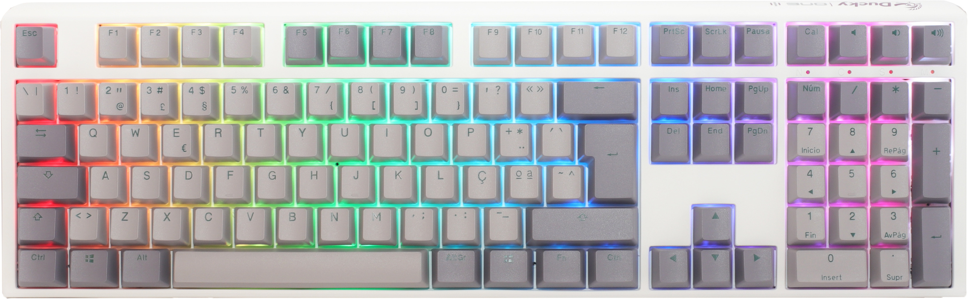 Teclado Ducky One 3 Mist Full-Size, Hot-Swappable, MX-Blue, PBT - Mecânico (PT)