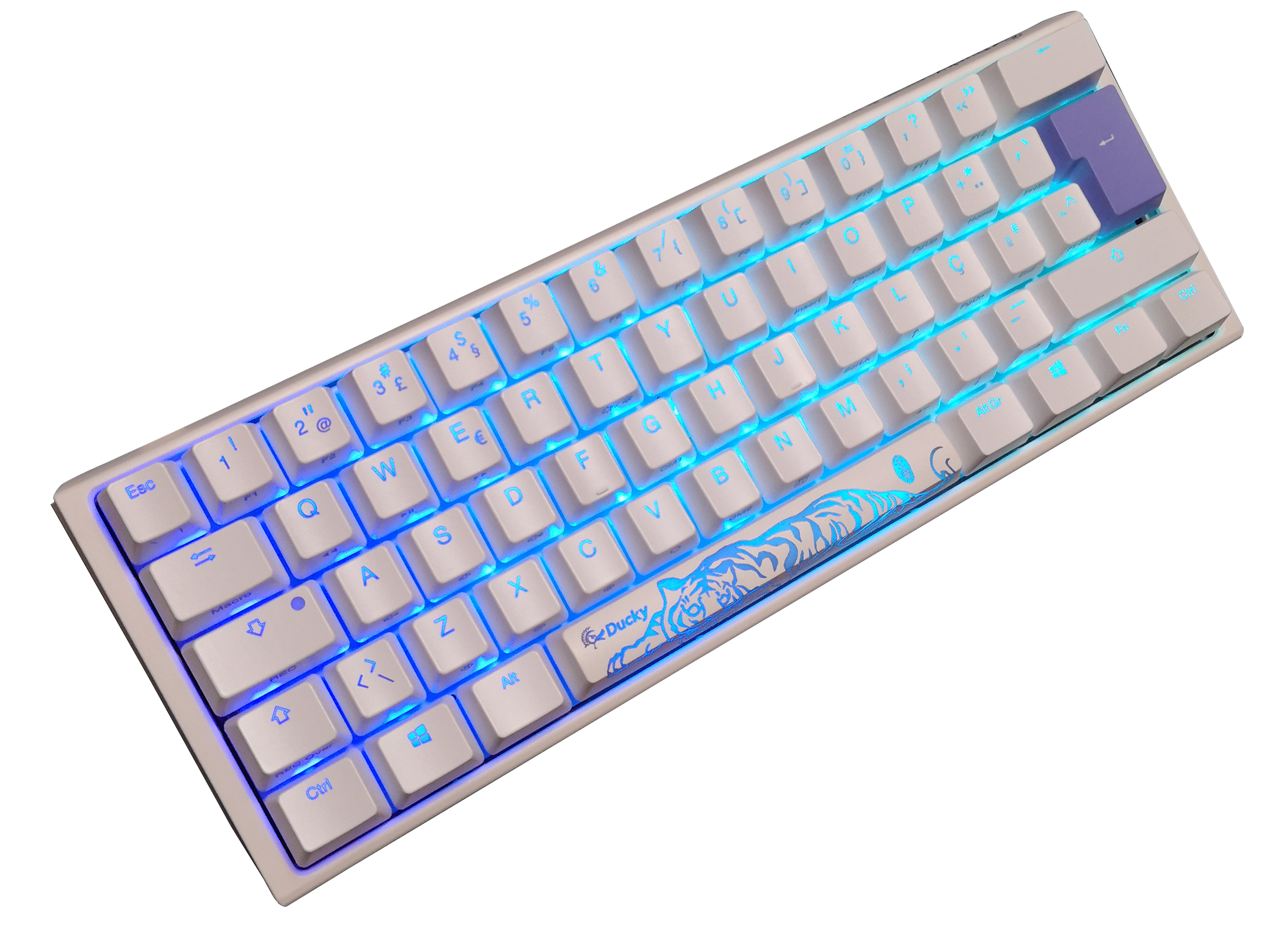 Ducky - Teclado Ducky ONE 3 Classic Mini 60% Pure White, Hot-swappable, MX-Red, RGB, PBT - Mecânico (PT)
