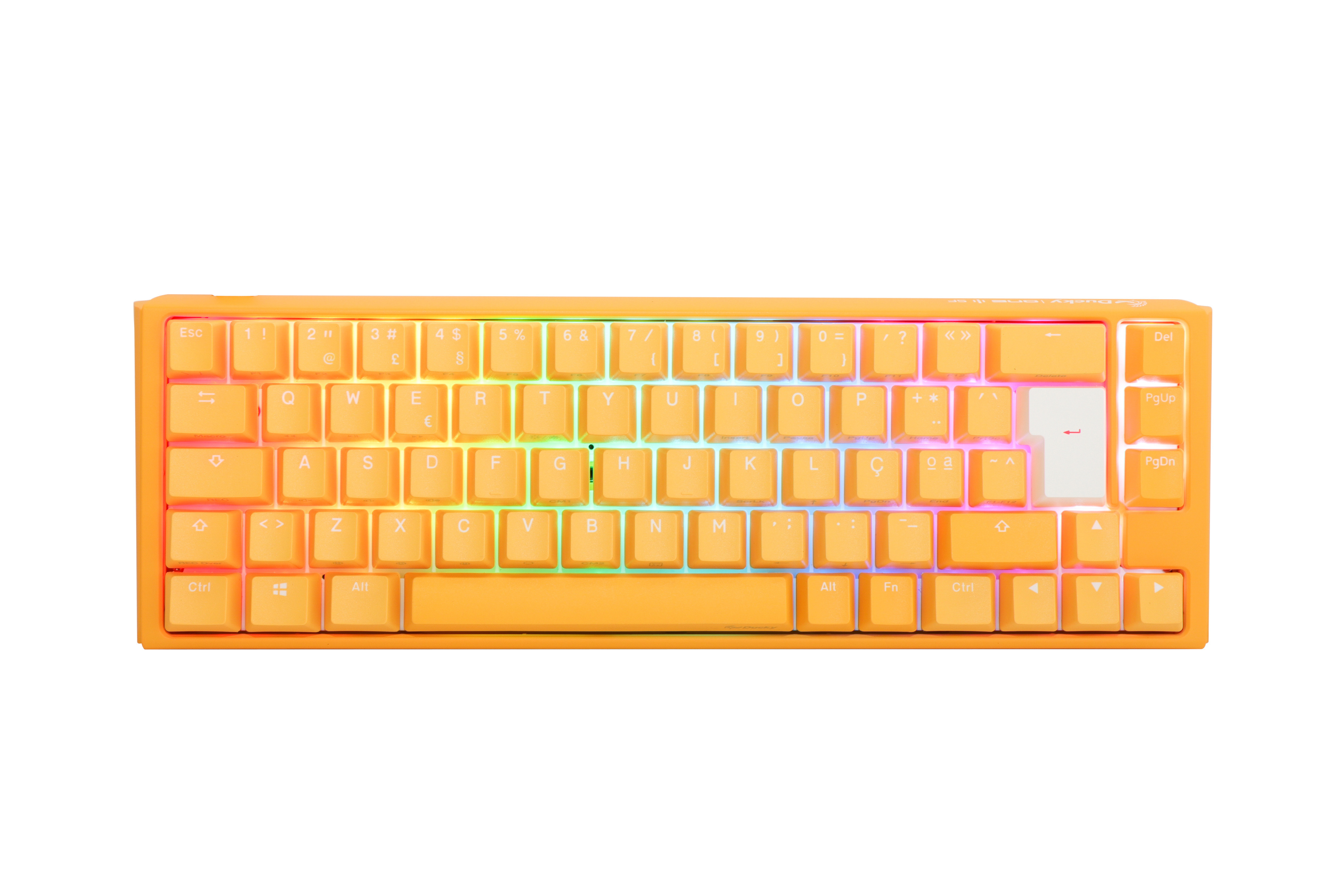 Teclado Ducky One 3 Yellow Ducky SF 65%, Hot-swappable, MX-Brown, RGB, PBT - Mecânico (PT)