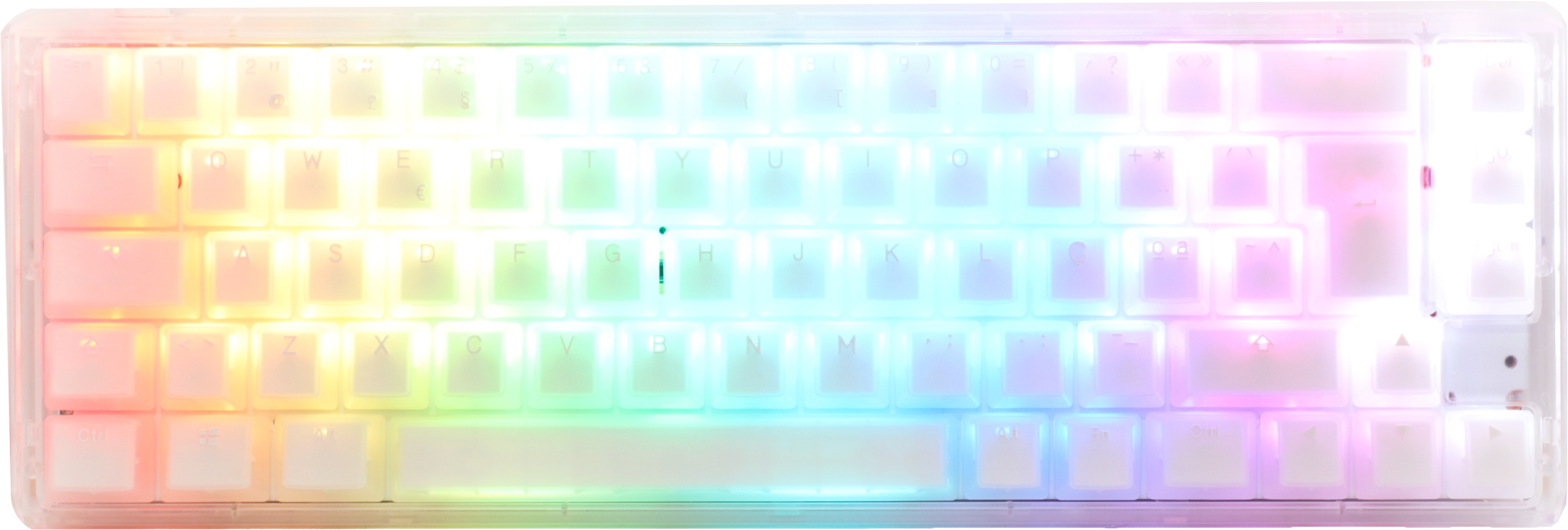 Teclado Ducky ONE 3 Aura White SF 65%, Hot-swappable, MX-Silent Red, RGB, PBT - Mecânico (PT)