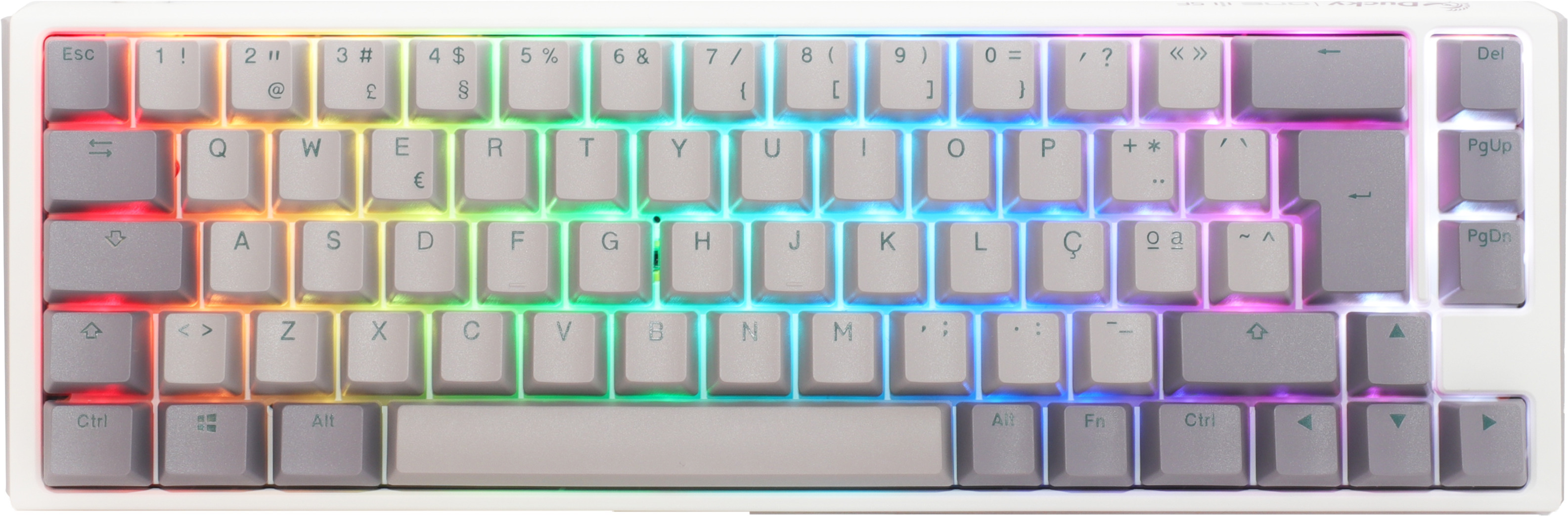 Teclado Ducky ONE 3 Mist SF 65%, Hot-swappable, MX-Silent Red, RGB, PBT - Mecânico (PT)