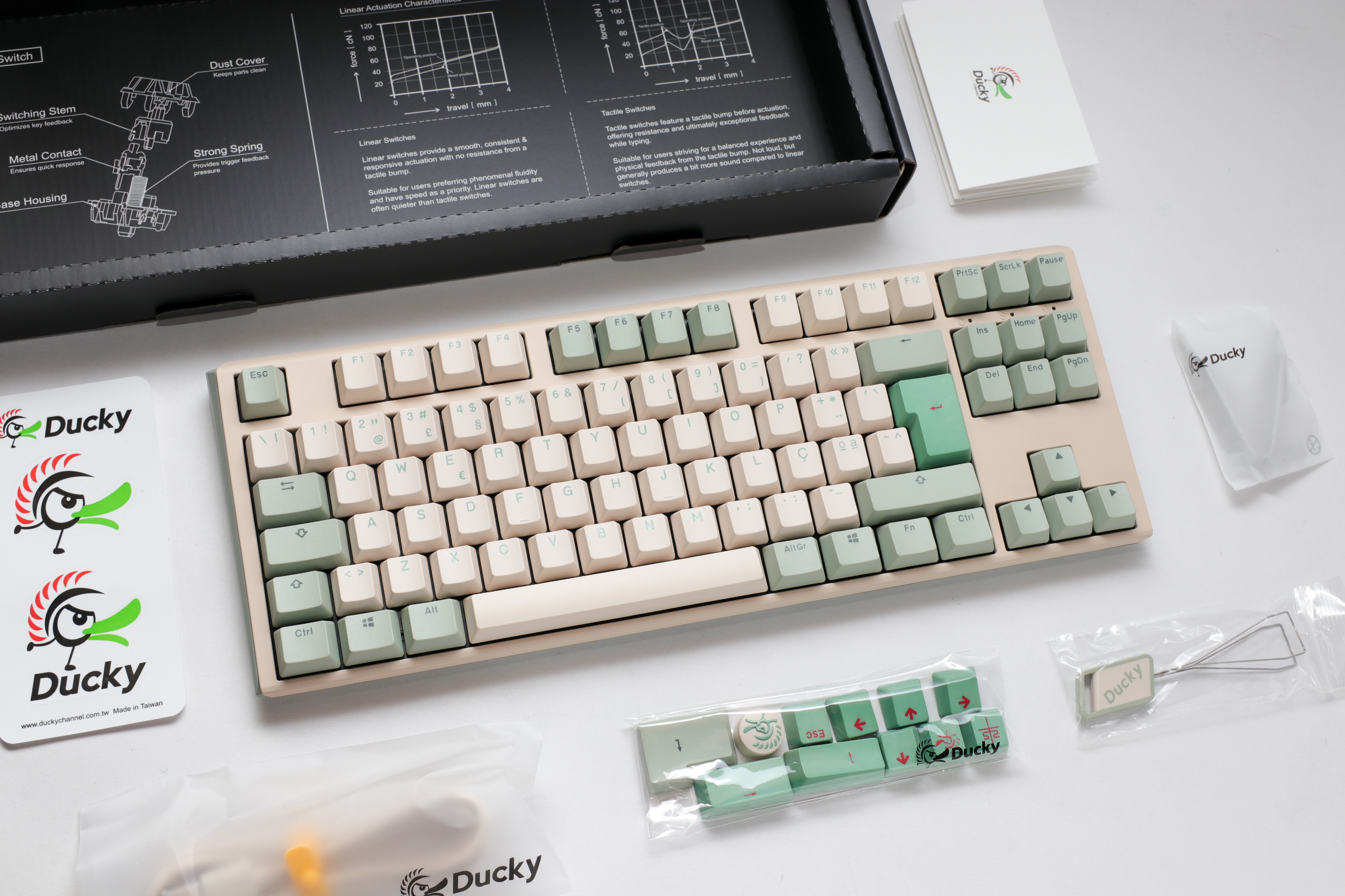 Ducky - Teclado Ducky One 3 Matcha TKL Hot-swappable MX-Red PBT - Mecânico (PT)