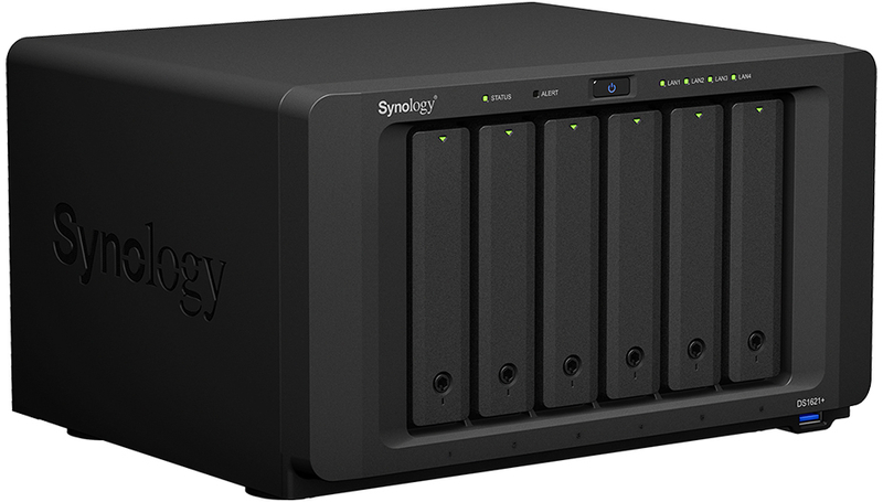 Synology - NAS Synology Disk Station DS1621+ - 6 Baías - 2.2GHz 4-core - 4GB RAM