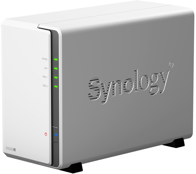 NAS Synology Disk Station DS220j - 2 Baías - 1.4GHz 4-core - 512MB RAM